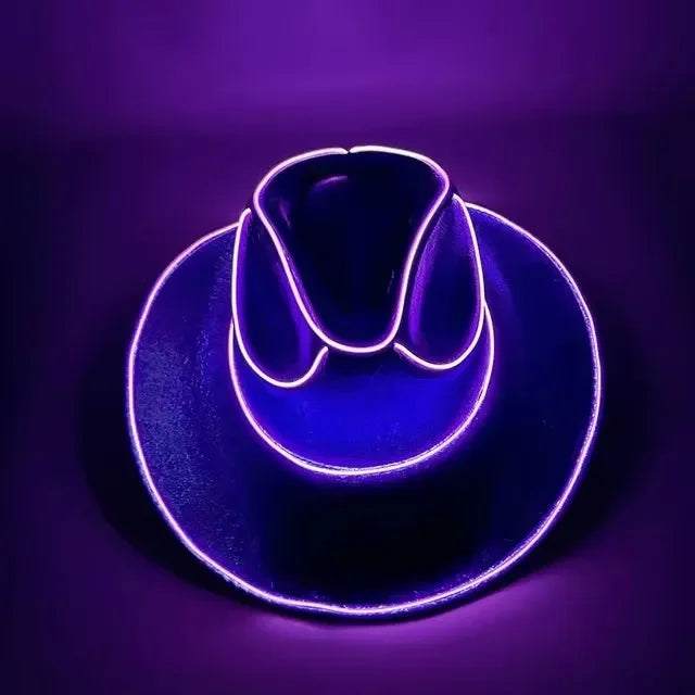 Pearlescent LED Cowboy Hat For Parties And Dancing