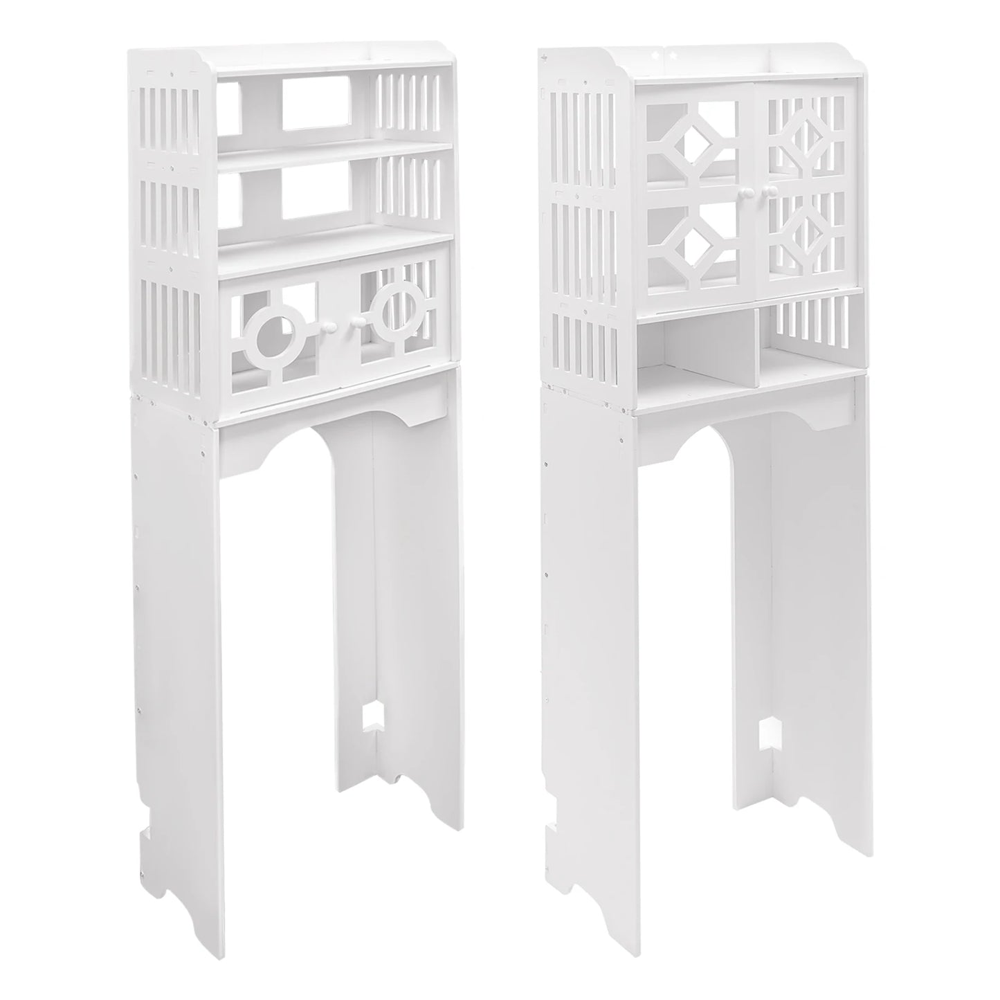 Over The Toilet Four Tier Bathroom Storage Cabinet