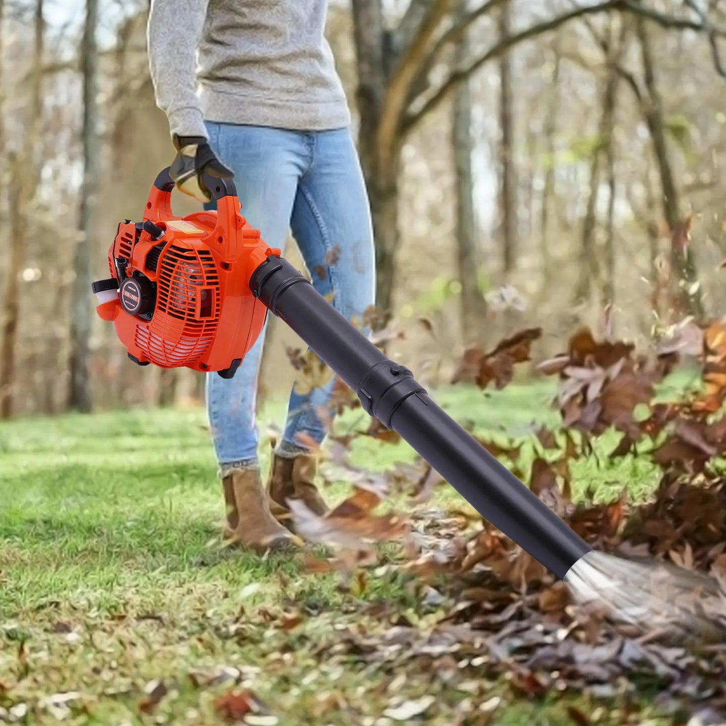 Gas Powered Handheld Leaf Blower For Lawn And Garden Cleanup Commercial Grade Performance
