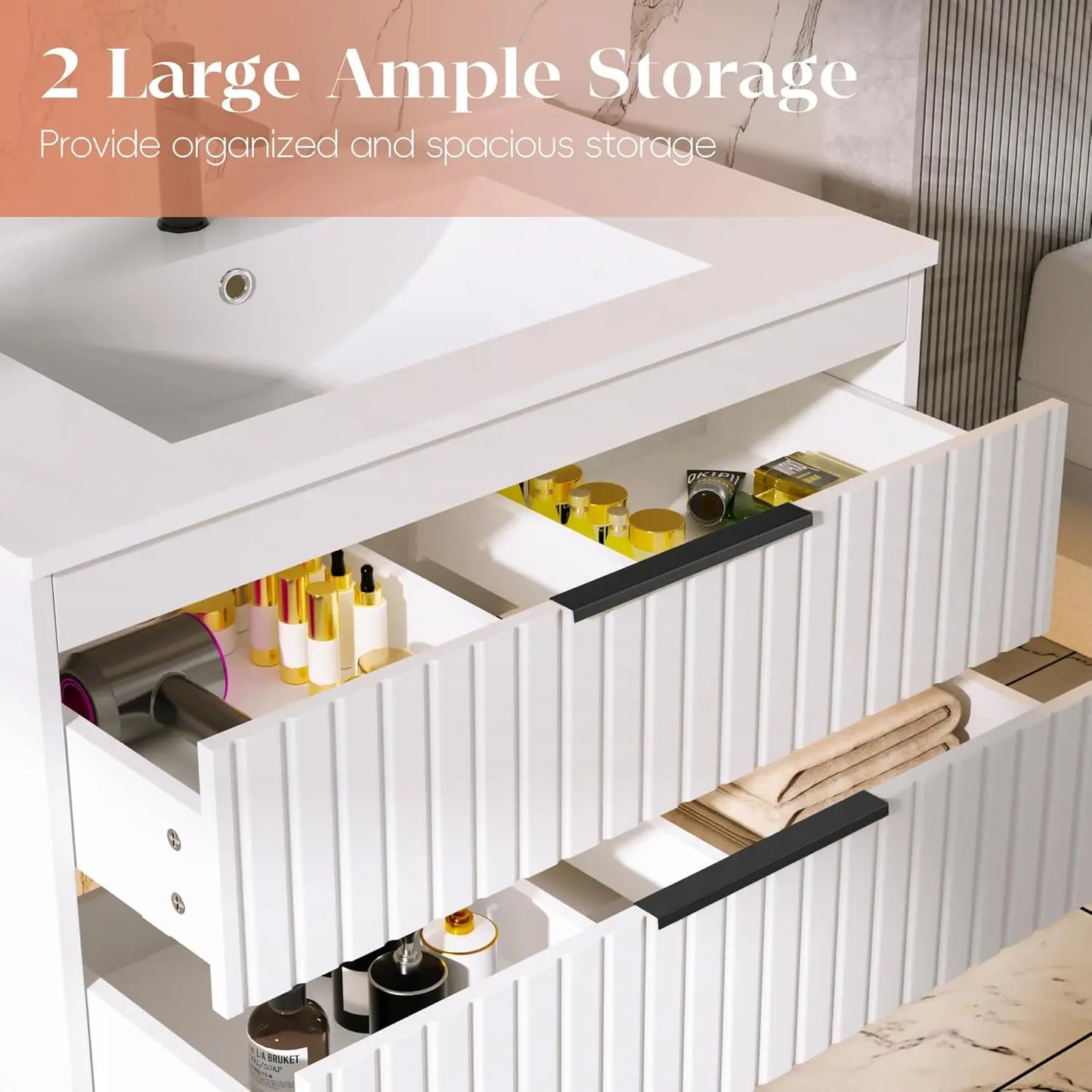 Guangbai Modern Floating Bathroom Vanity With Sink