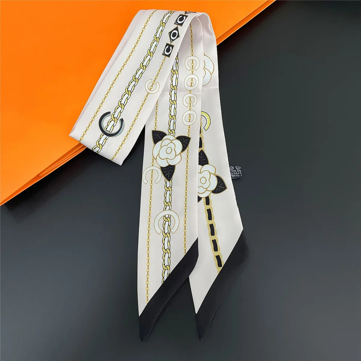 French Elegant Silk Scarf And Ribbon Headband