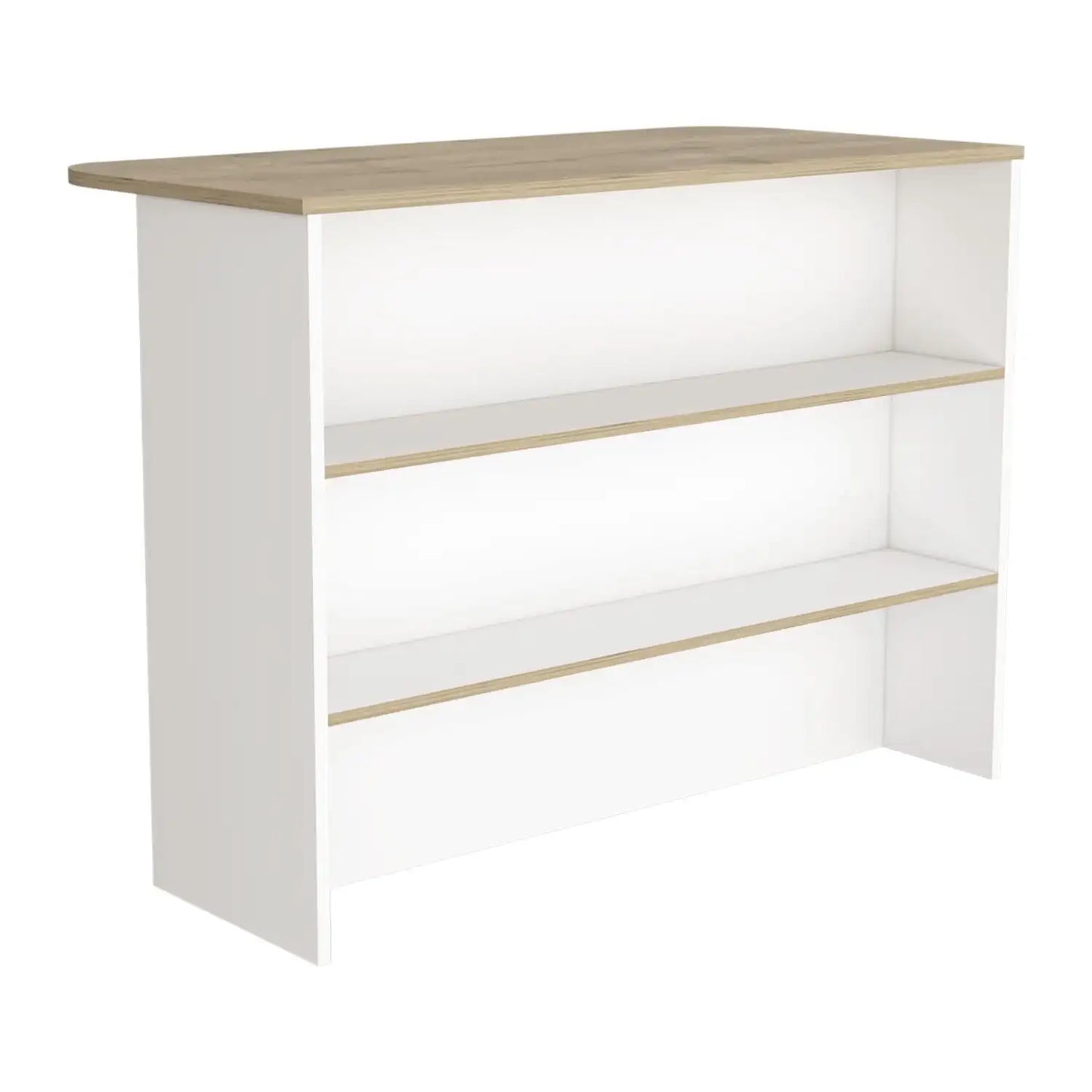 TUHOMECabinet Kitchen Island With Ample Workspace And 2 Tier Shelf