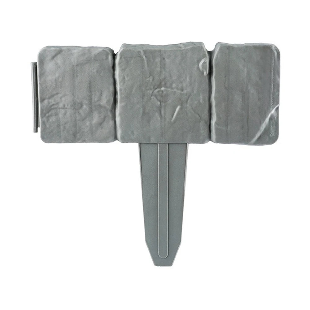 Garden Edging Border Imitation Stone Fence Plastic Cobblestone