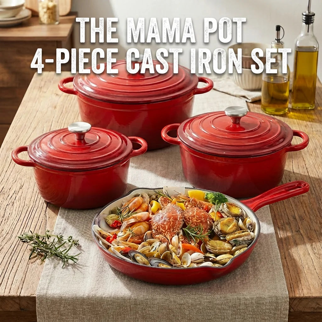 Enameled Cast Iron Cookware Set