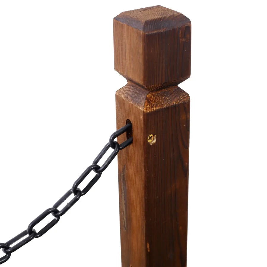 Wooden Garden Bridge Arc Footbridge With Chain Railings