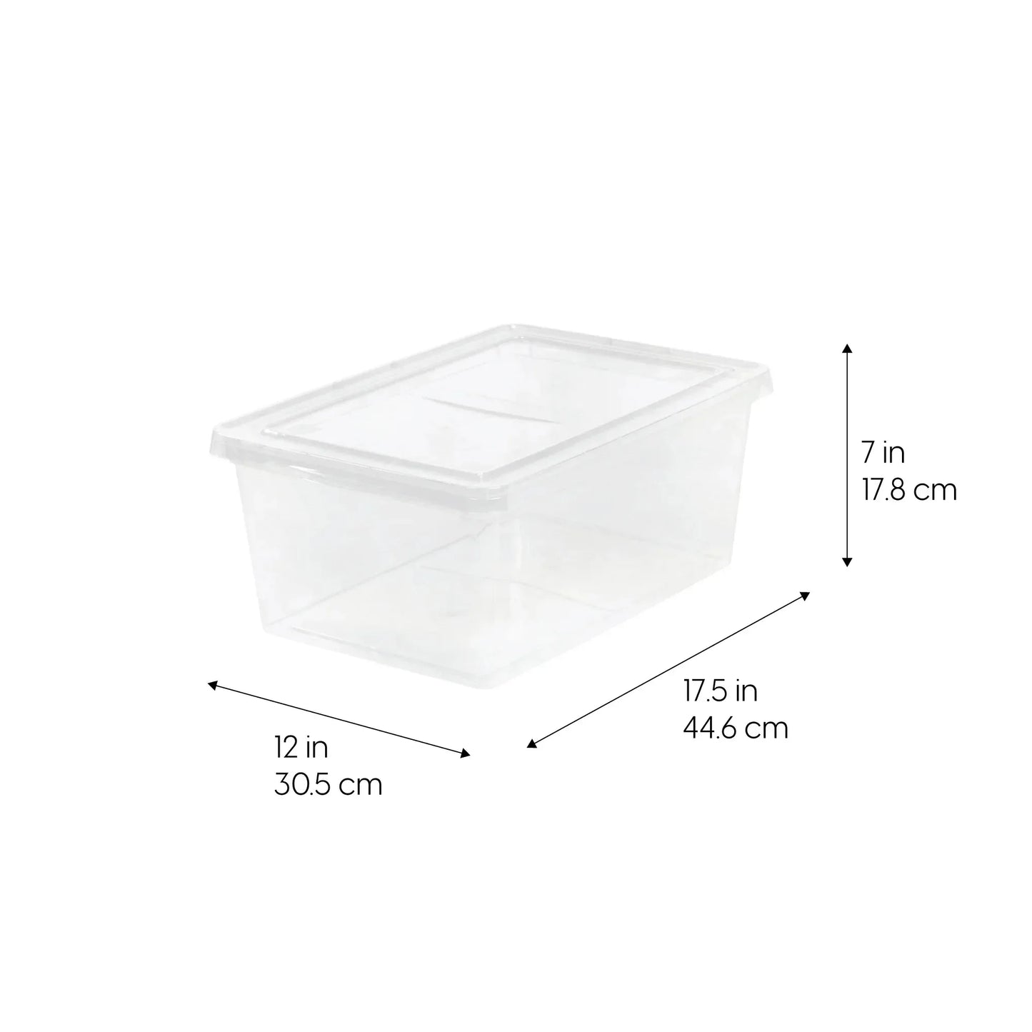 Hign-concerned Six-Pack Stackable CrystalClear Polypropylene Storage Bins With Lids