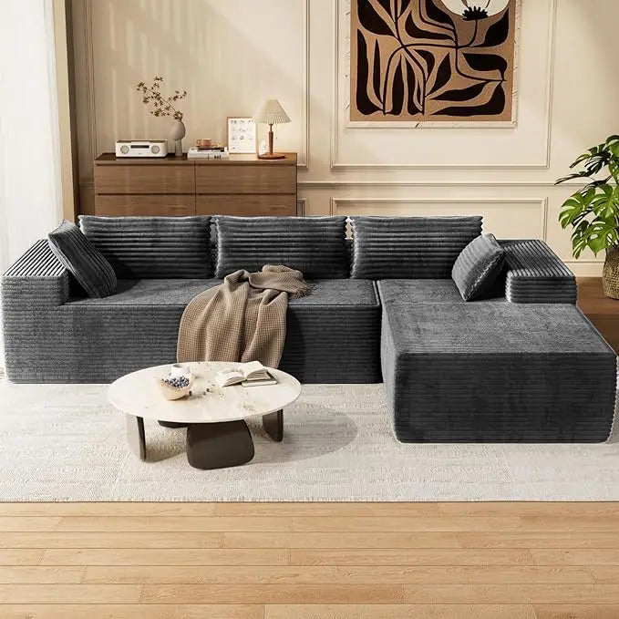 ZHUOTING L Shaped Modular Sectional Sofa Cloud Deep Seat