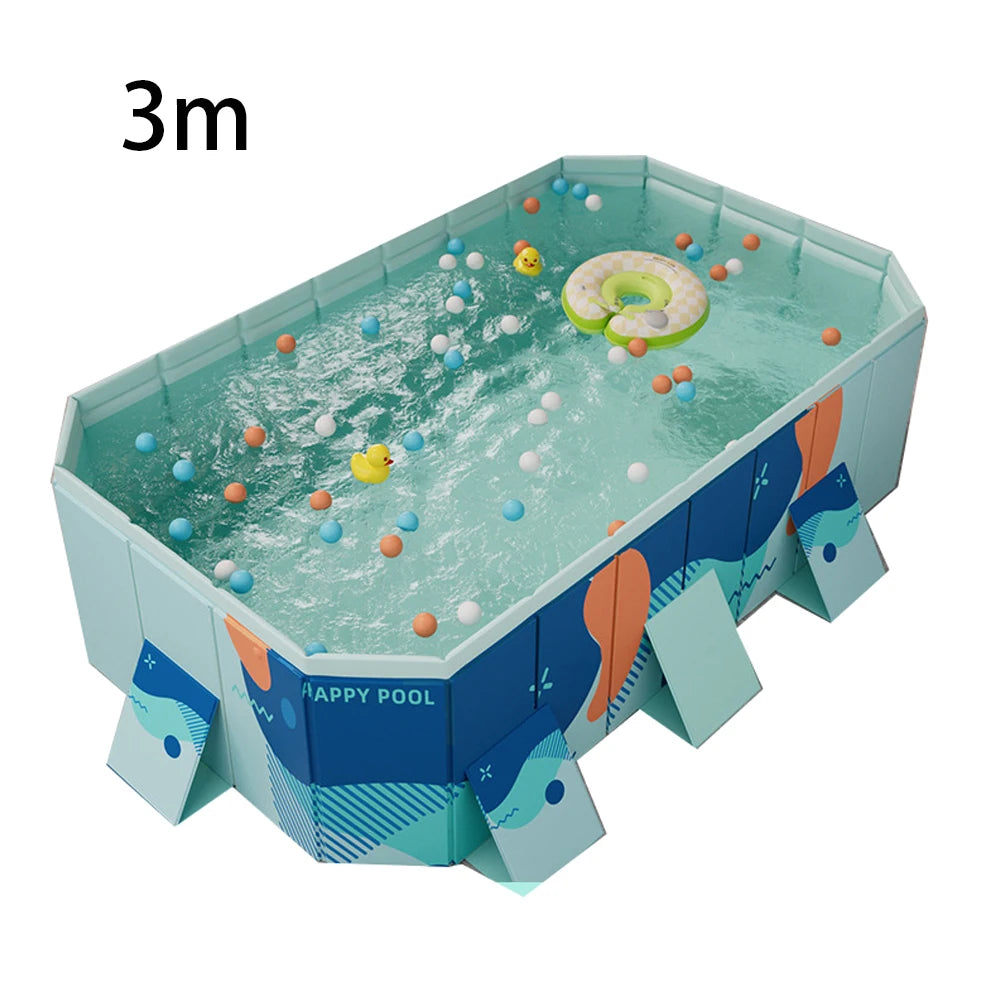 Foldable Outdoor Pool Large Family PVC Non-Inflatable For Garden