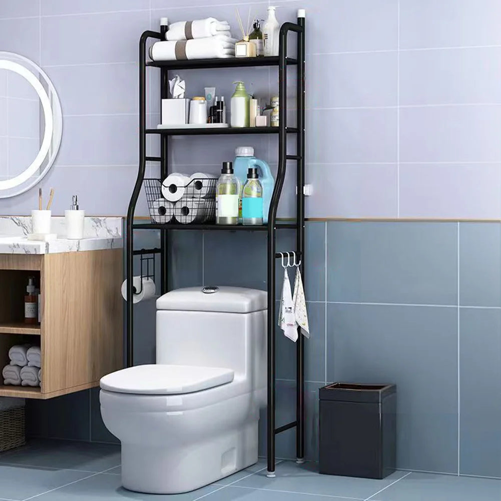 Studyset Over Toilet Storage Shelf 2 Tier Freestanding Metal Bathroom Organizer