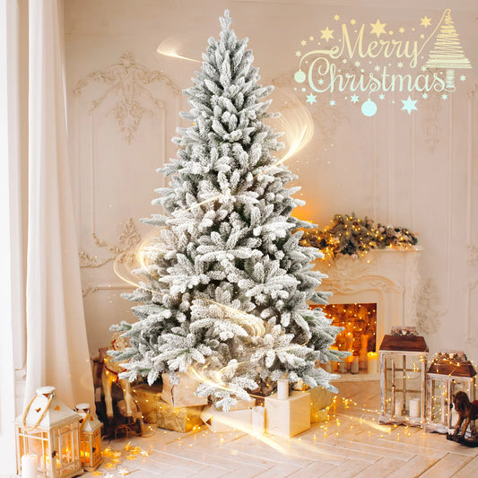 Makeatree Flocked Christmas Tree Artificial PE PVC Mix