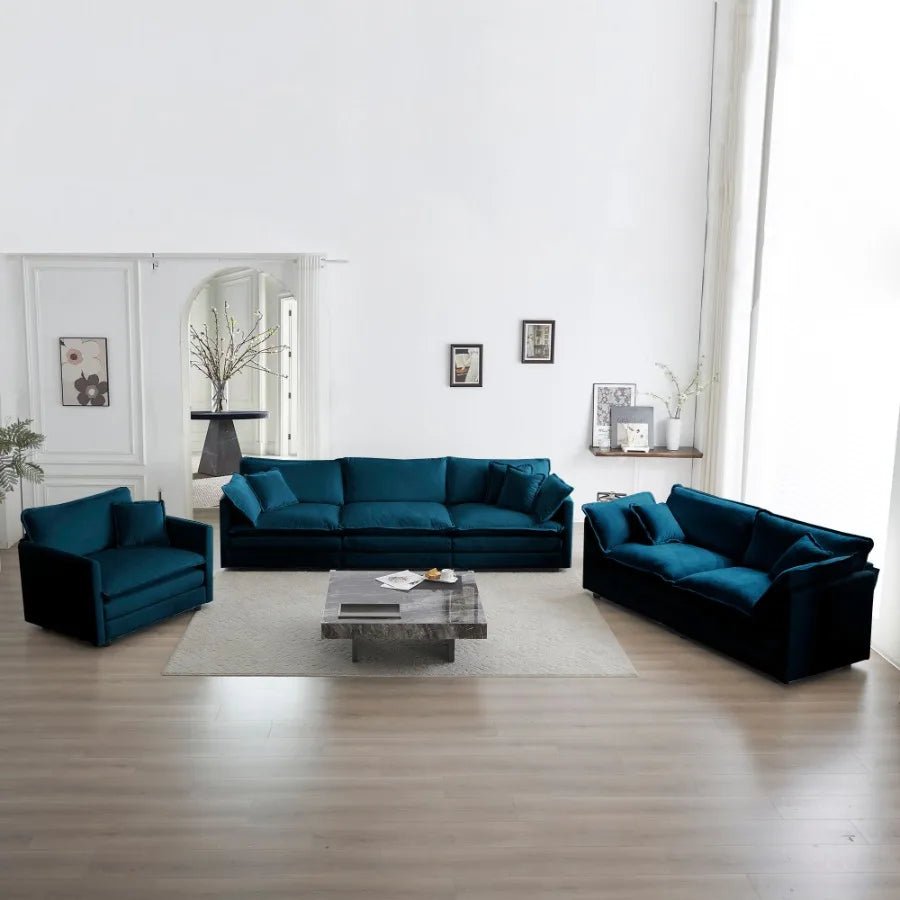 Hign-Concerned Modern Sofa Couch 3 Piece Sectional Set