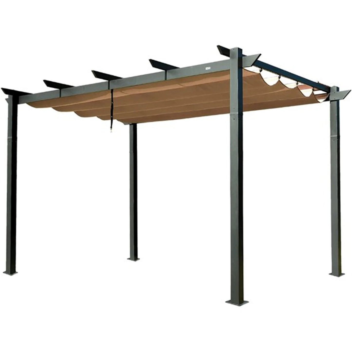 TWISTER.CK Outdoor Aluminum Retractable Pergola With Sunshade Cover