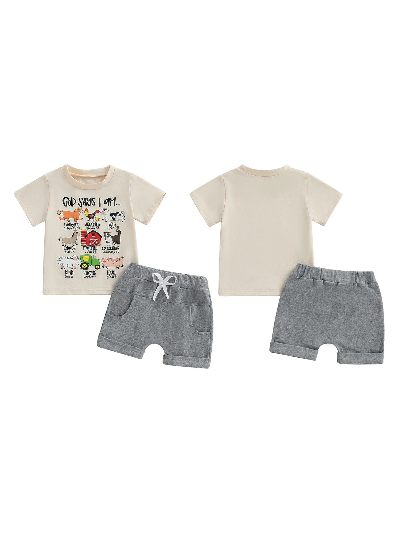 NONECN Jungle Safari Toddler 2-Piece Set
