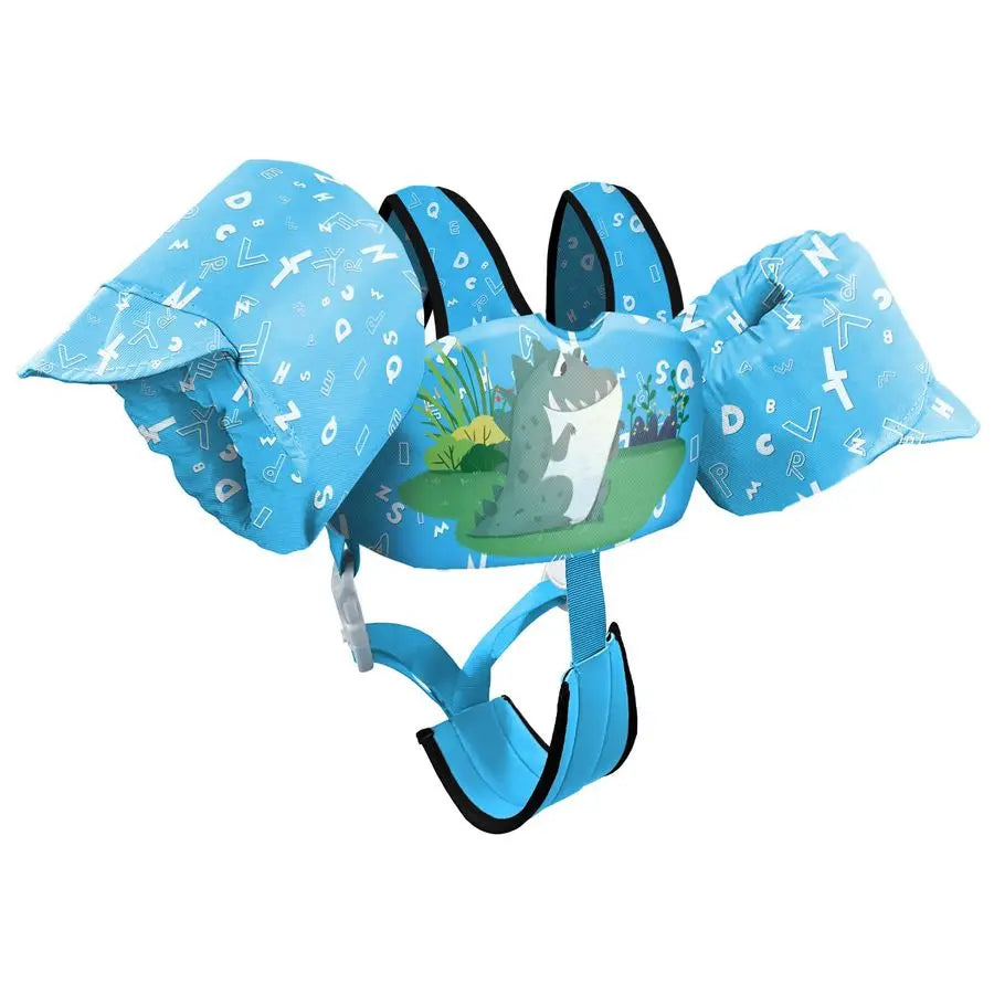 Kids Swim Vest Life Jacket With Shoulder Harness For Toddlers