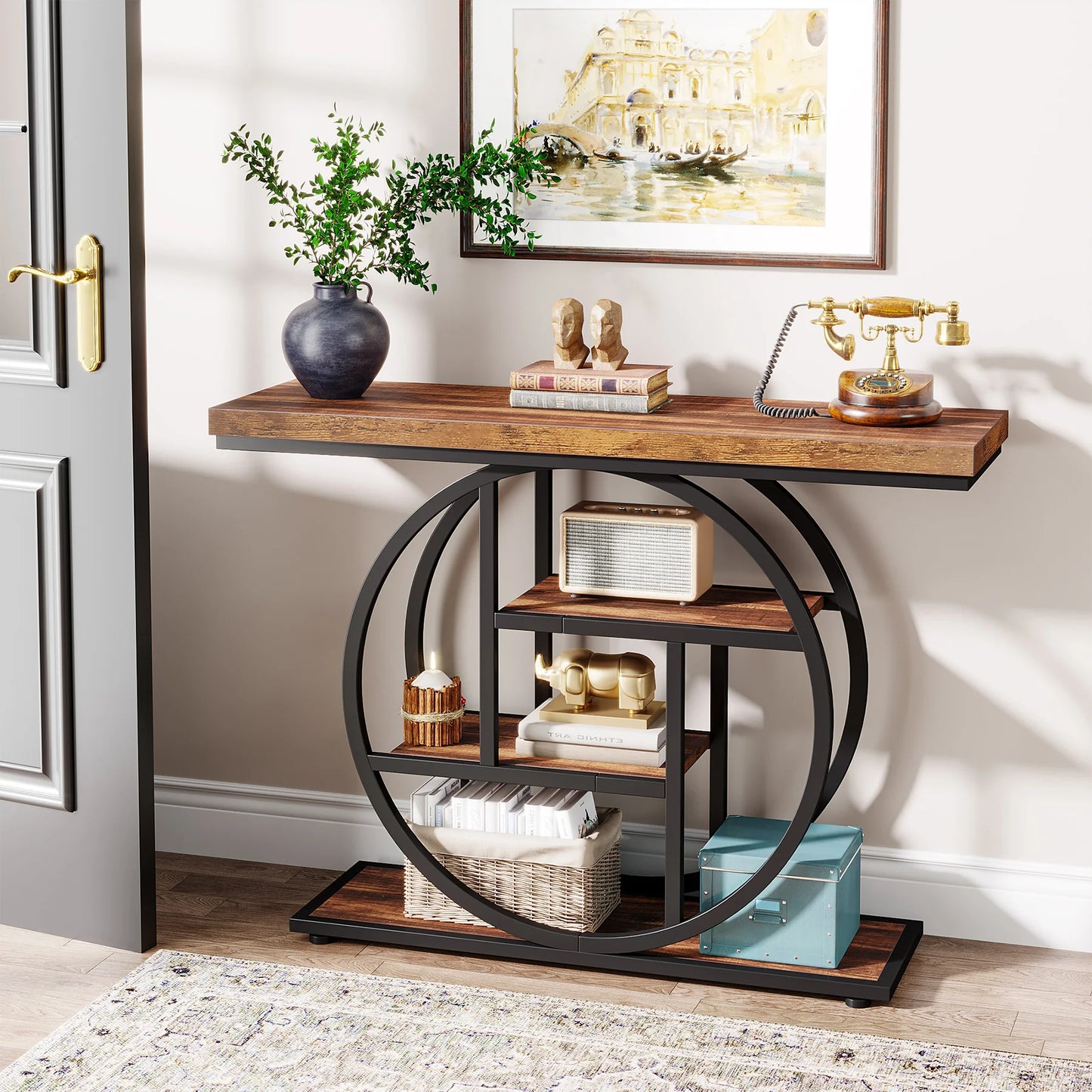 Tribesigns Console Table 4 Tier Entryway Sofa Table For Living Room