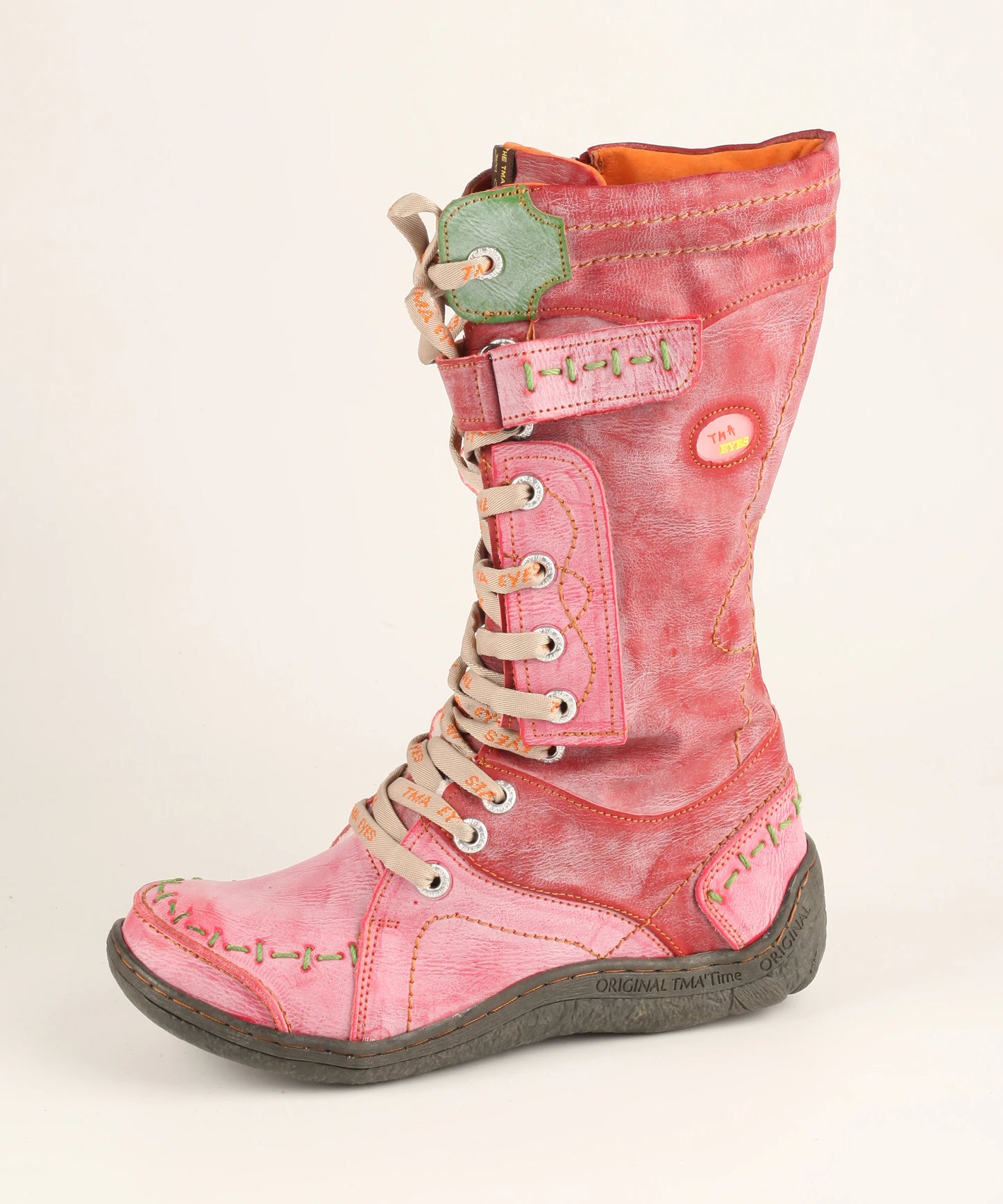 TMA EYES Warm Leather Boots For Women Hand Stitching