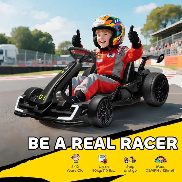 Certification 24V Electric Go Kart With AdjustableSeat Enhanced SmoothStart Technology