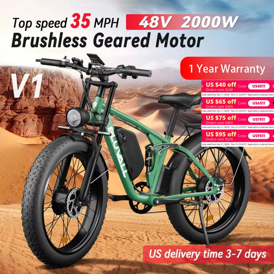 ZEEGR Moobelo V1 52V 2000W Dual Motor Fat Tire EBike