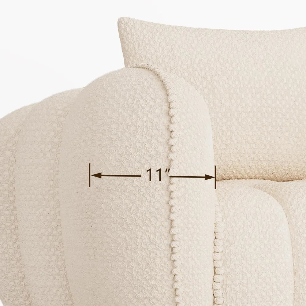 Pumpkin Shaped Upholstered Tufted Lounge Chair No Assembly For Modern Living Room