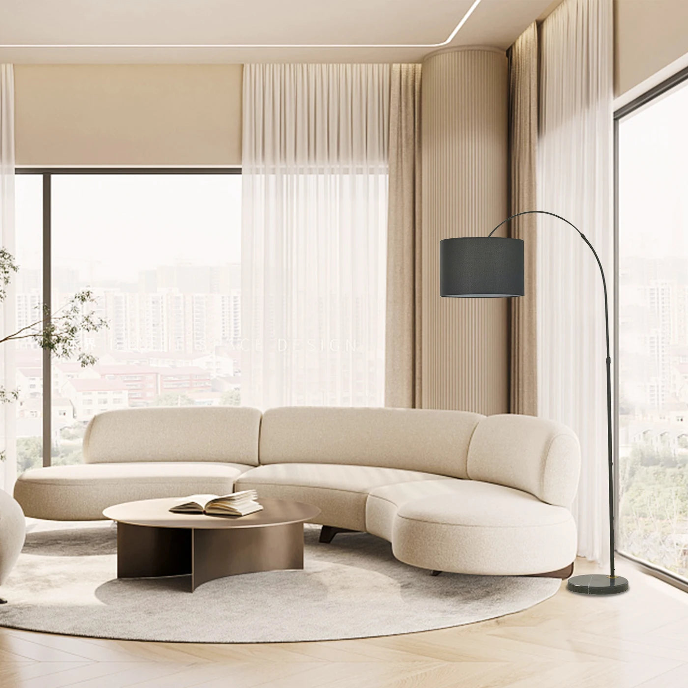 Arc Floor Lamp Modern Tall Floor Lamp With Foot Switch