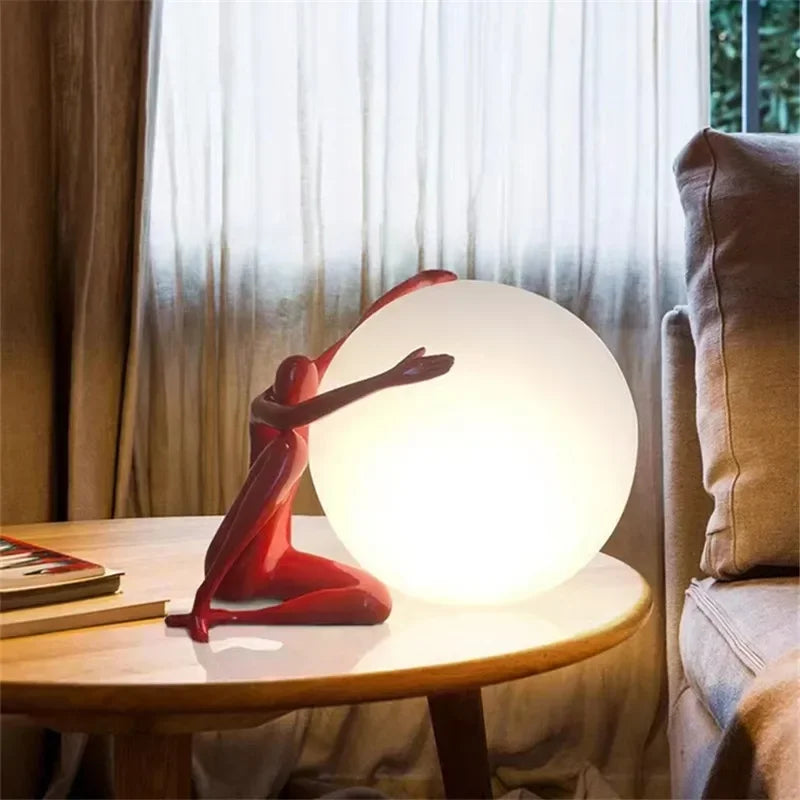 Italian Balloon Table Lamp Humanoid Design Living Room