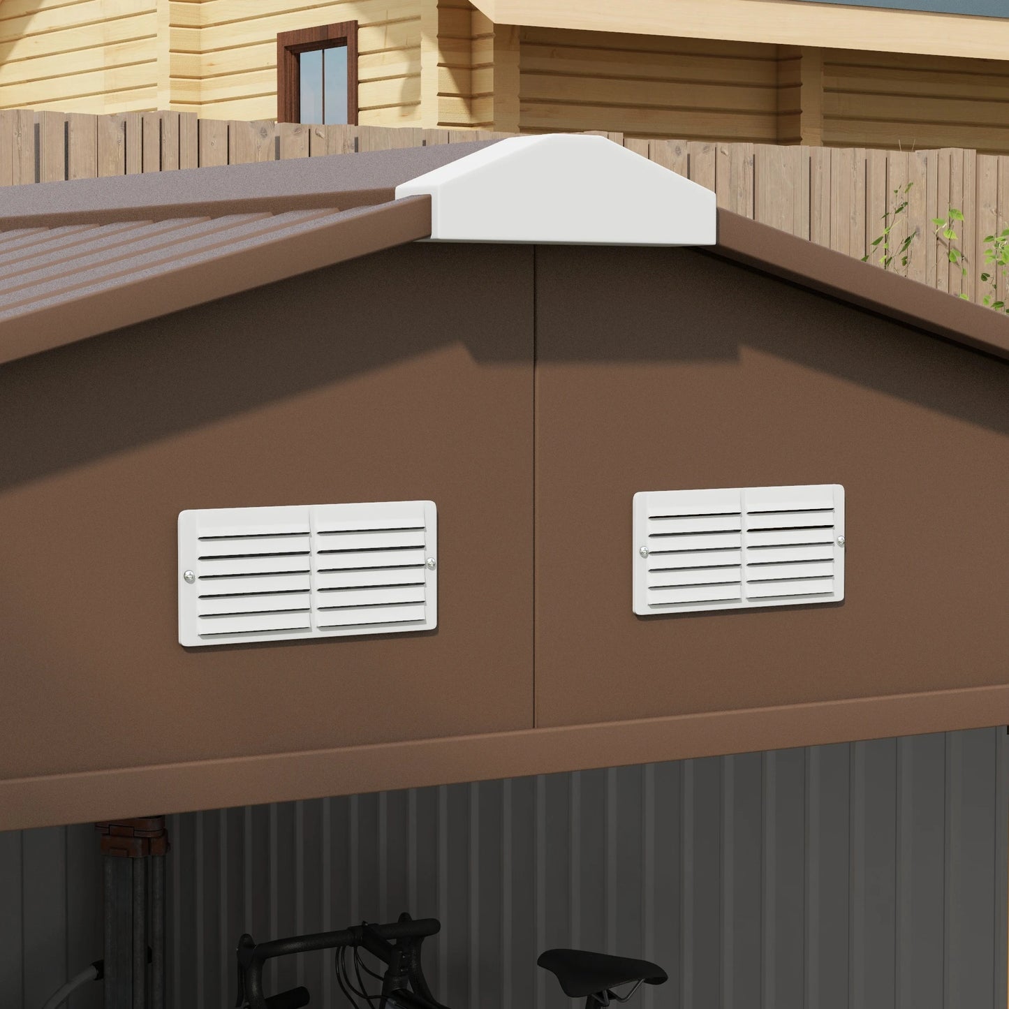 Outsunny Steel Outdoor Storage Shed For Backyard Garden