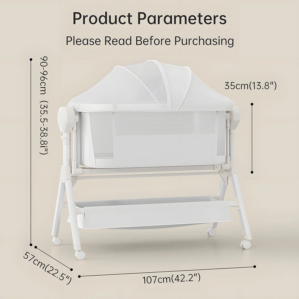 Steanny Automatic Rocking Bassinet For Newborn Bedside Sleeper With Music