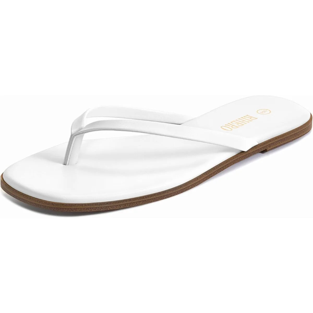 Womens Leather Thong Sandals Square Toe Slip On Beach Dressy