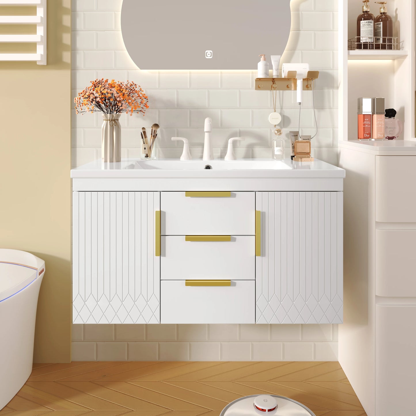 Sh.Kl Wall Mounted Bathroom Vanity With Sink