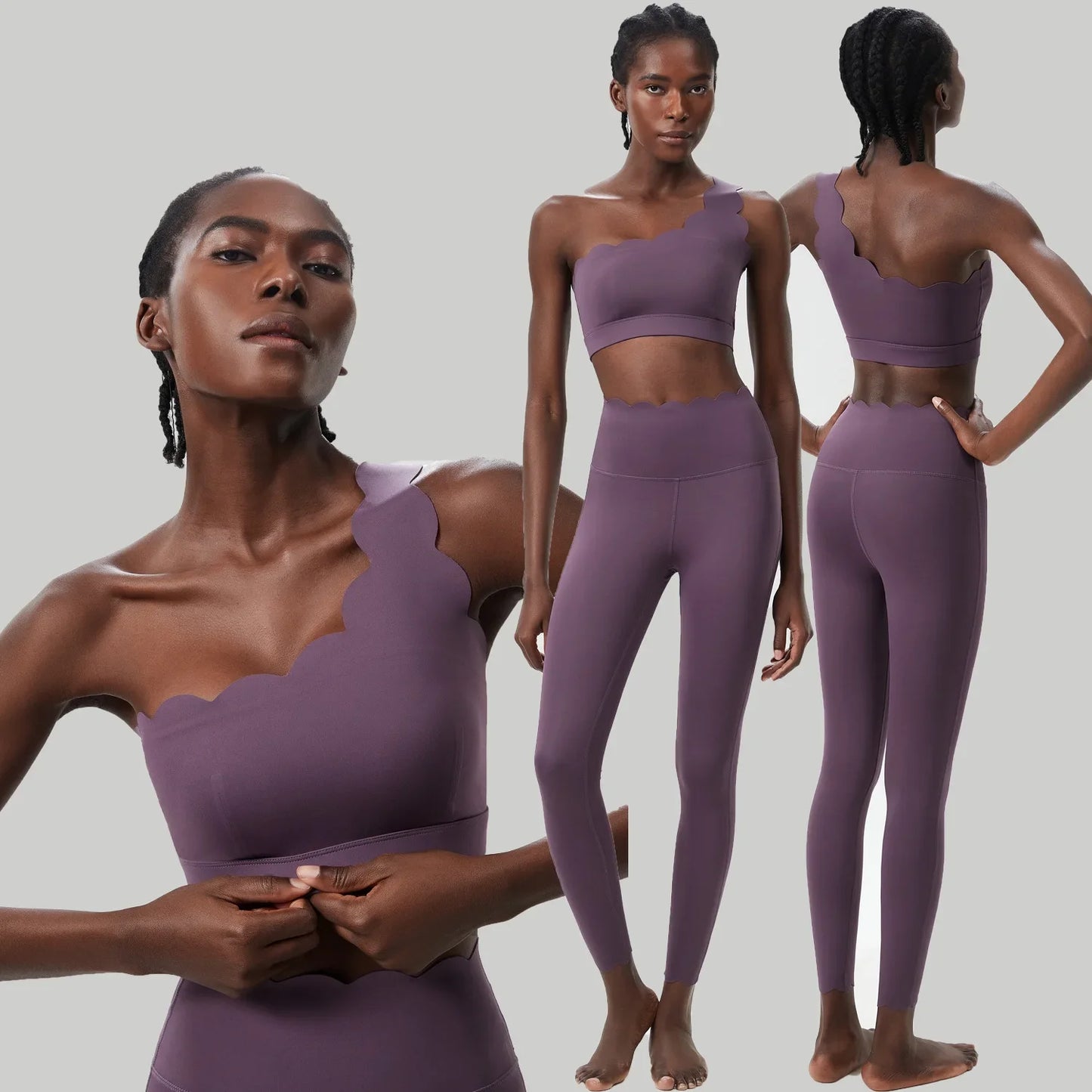 Two Piece Women's Fitness Yoga Set Quick Dry Breathable Sportswear