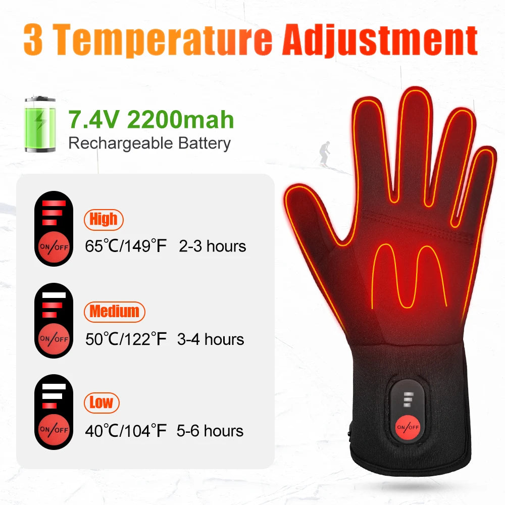 Snow Deer Rechargeable Thermal Heated Motorcycle Gloves