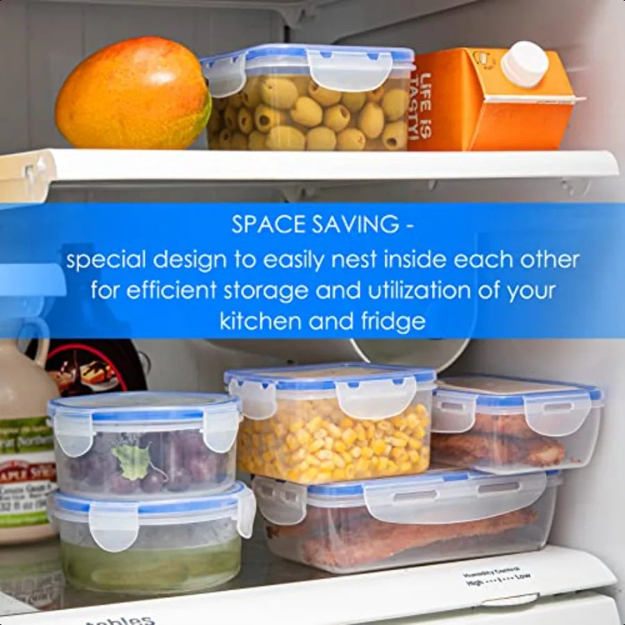 Air Tight 16 Piece Plastic Food Storage Containers Set