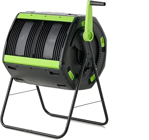 Generic Geared Two Compartment Plastic Compost Tumbler