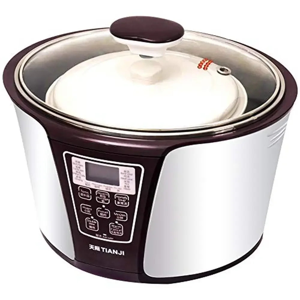 XMSJ 4 In 1 Ceramic Pot Electric Stew With 12 Menus
