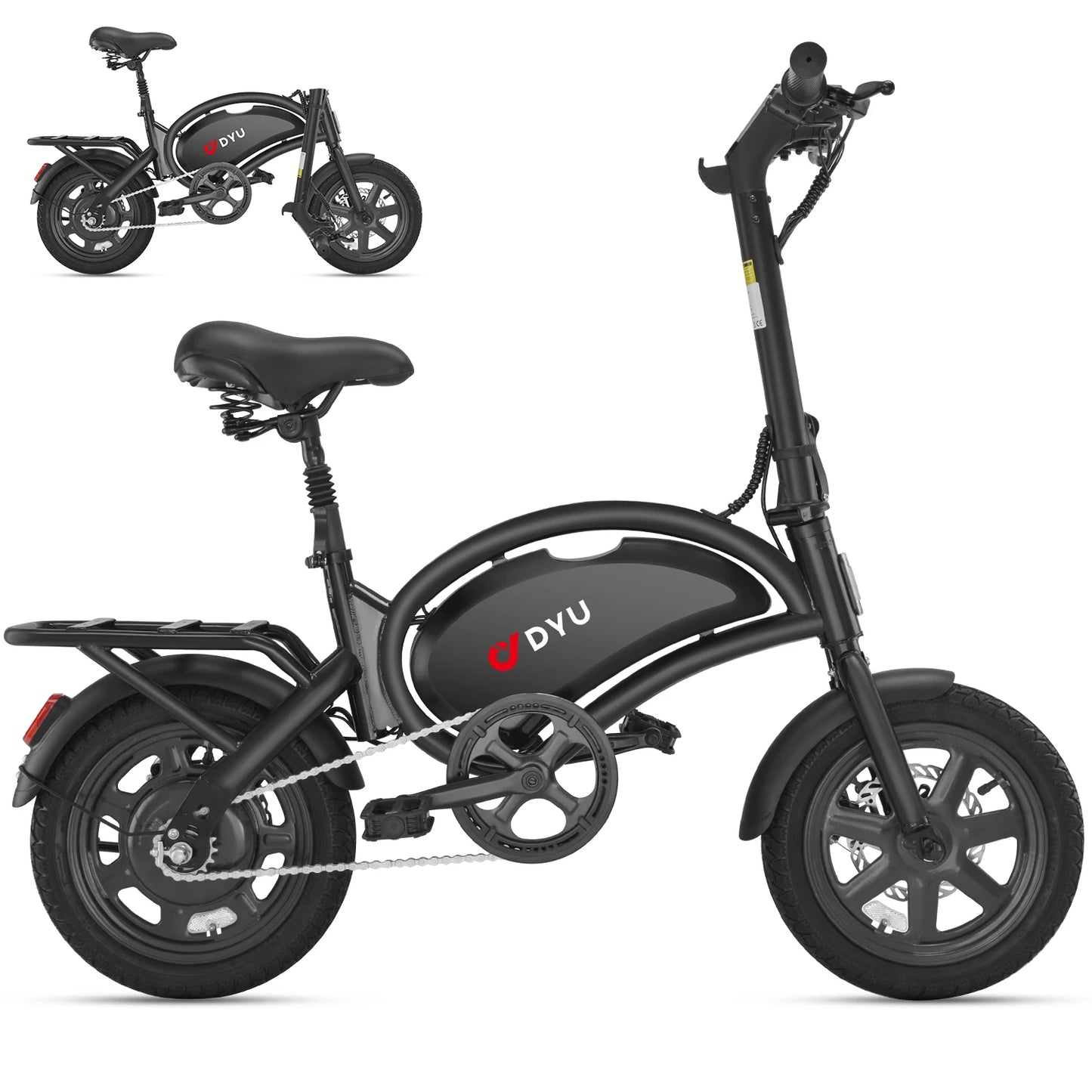 DYU D3F Mini Foldable Electric Bicycle With 500W Motor 36V Lithium Battery For Commuting