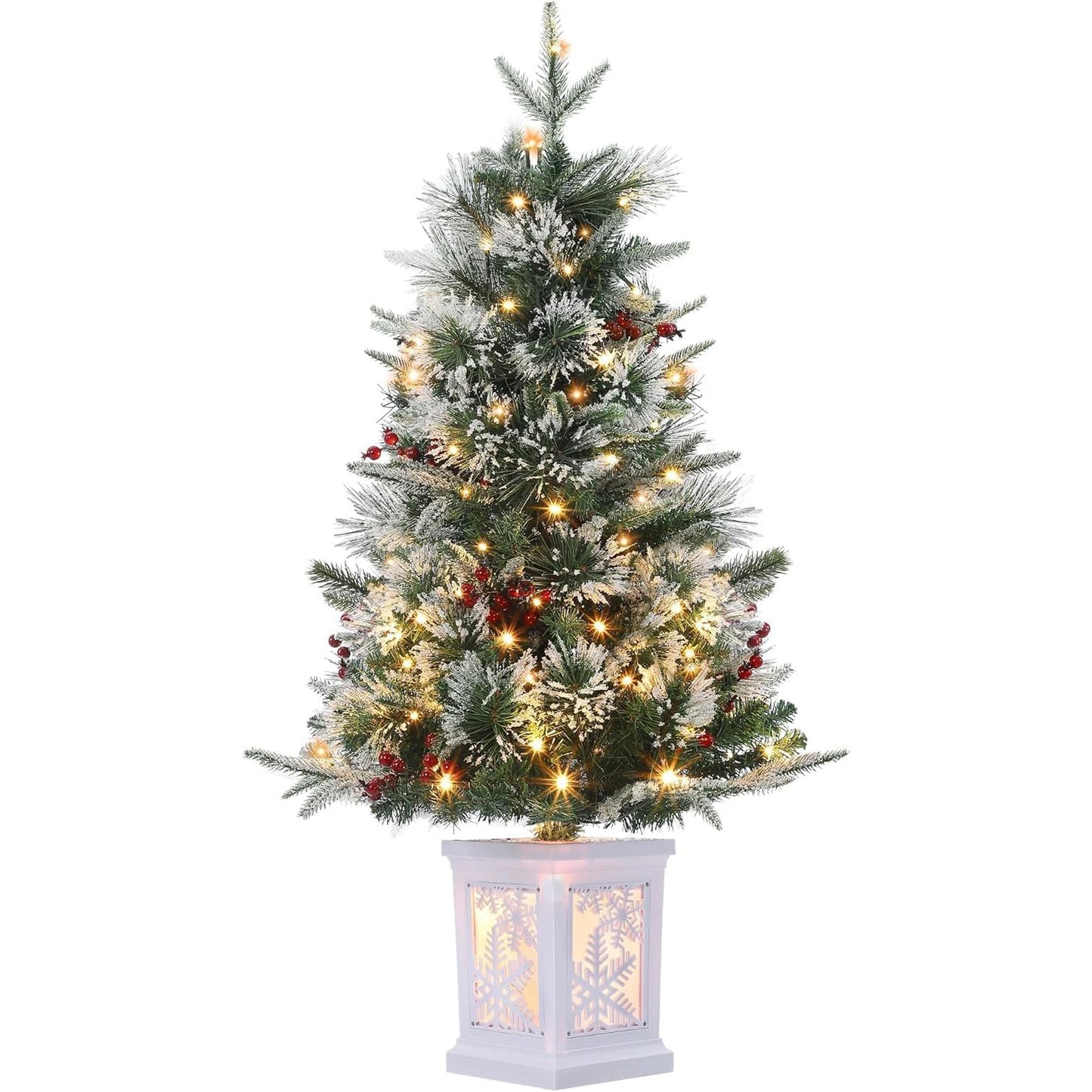 HiMIS Fiber Optic Pre-Lit Christmas Tree With 78 LEDs
