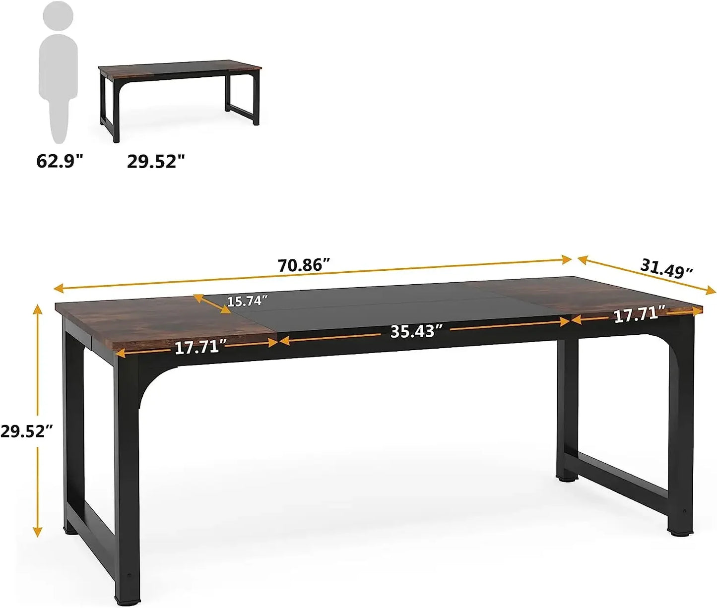 Tribesigns Modern Computer Desk Home Office Workstation