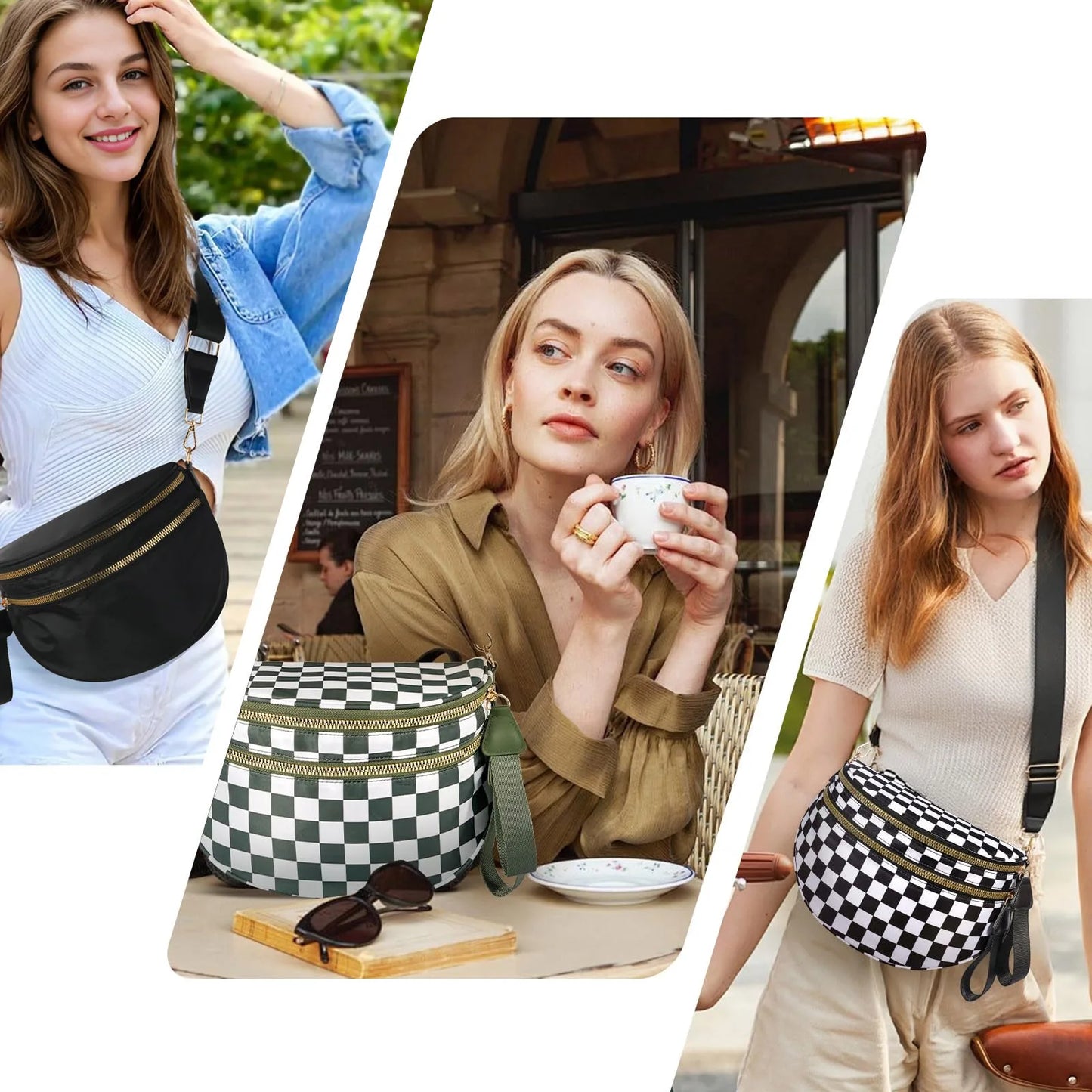 DOYOGICN Nylon Bum Bag Fanny Pack Iris Design
