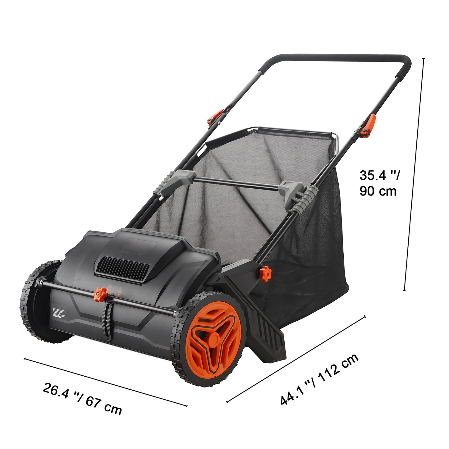 SucceBuy Tow Behind Lawn Sweeper With Adjustable Sweeping Large Capacity