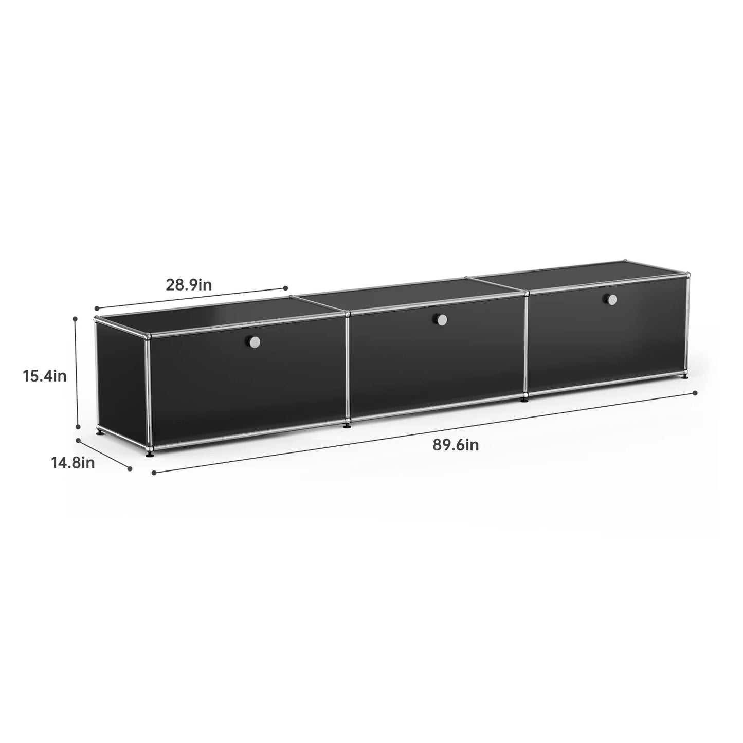 Furgle Modern Stainless Steel TV Stand Cabinet With Storage Drawer