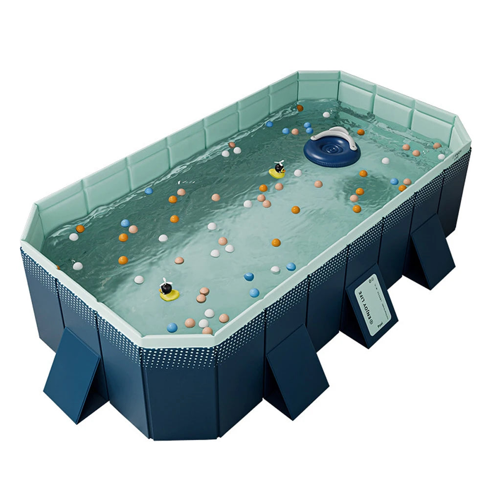 Foldable Outdoor Pool Large Family PVC Non-Inflatable For Garden