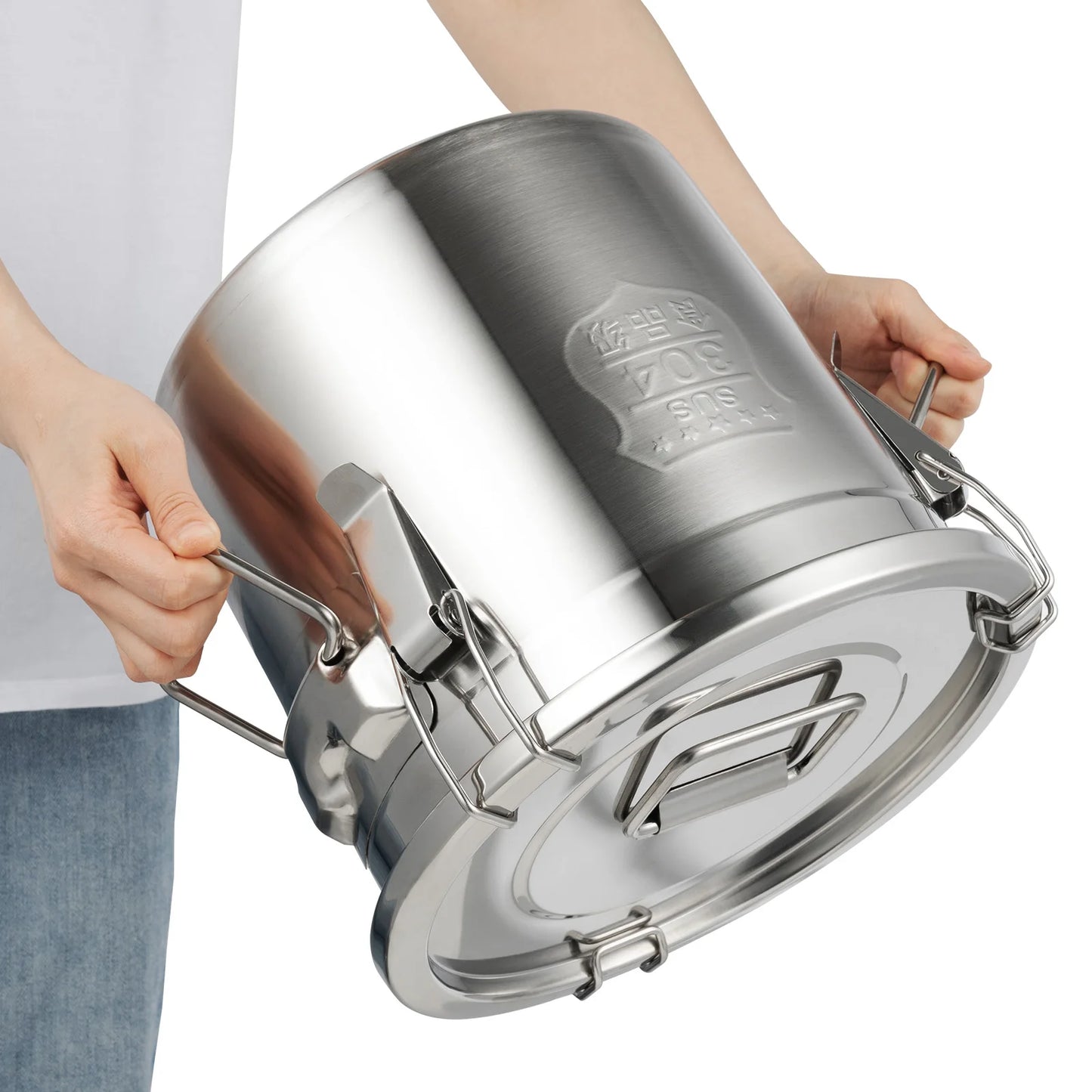 Bymaocar 304 Stainless Steel Cereal Rice Oil Storage Container Airtight
