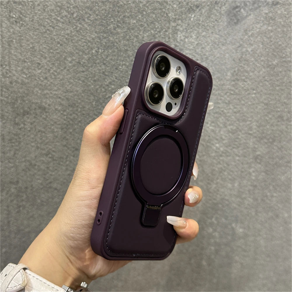 NONED Ring Stand Magnetic Case for iPhone 16 Pro Max