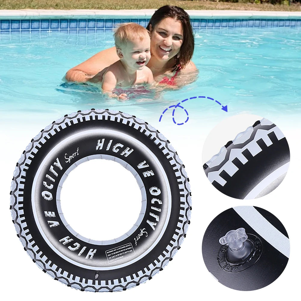 Shunmaii Inflatable Pool Float Tire Ring For Teens Beach