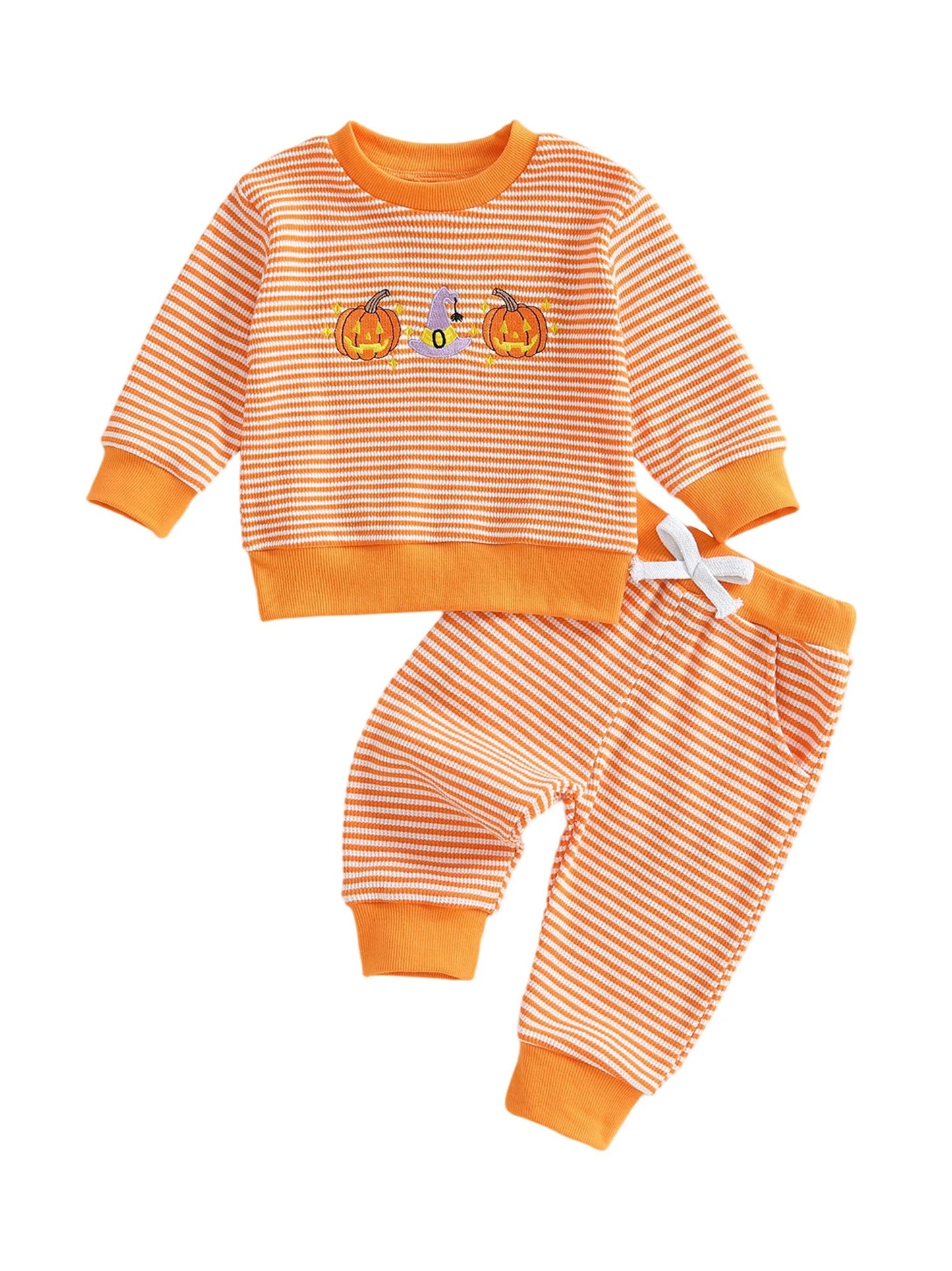 Toddler Halloween Ghost Print Hoodie and Jogger Set