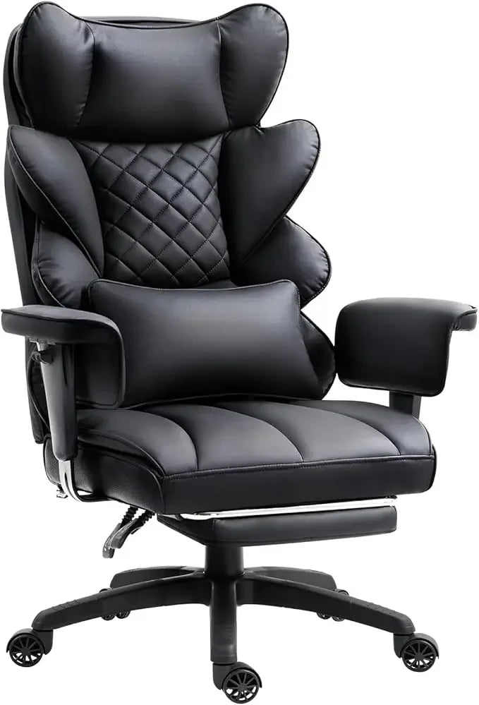 GUANGBAI Big and Tall Office Chair with Pocket Spring Cushion