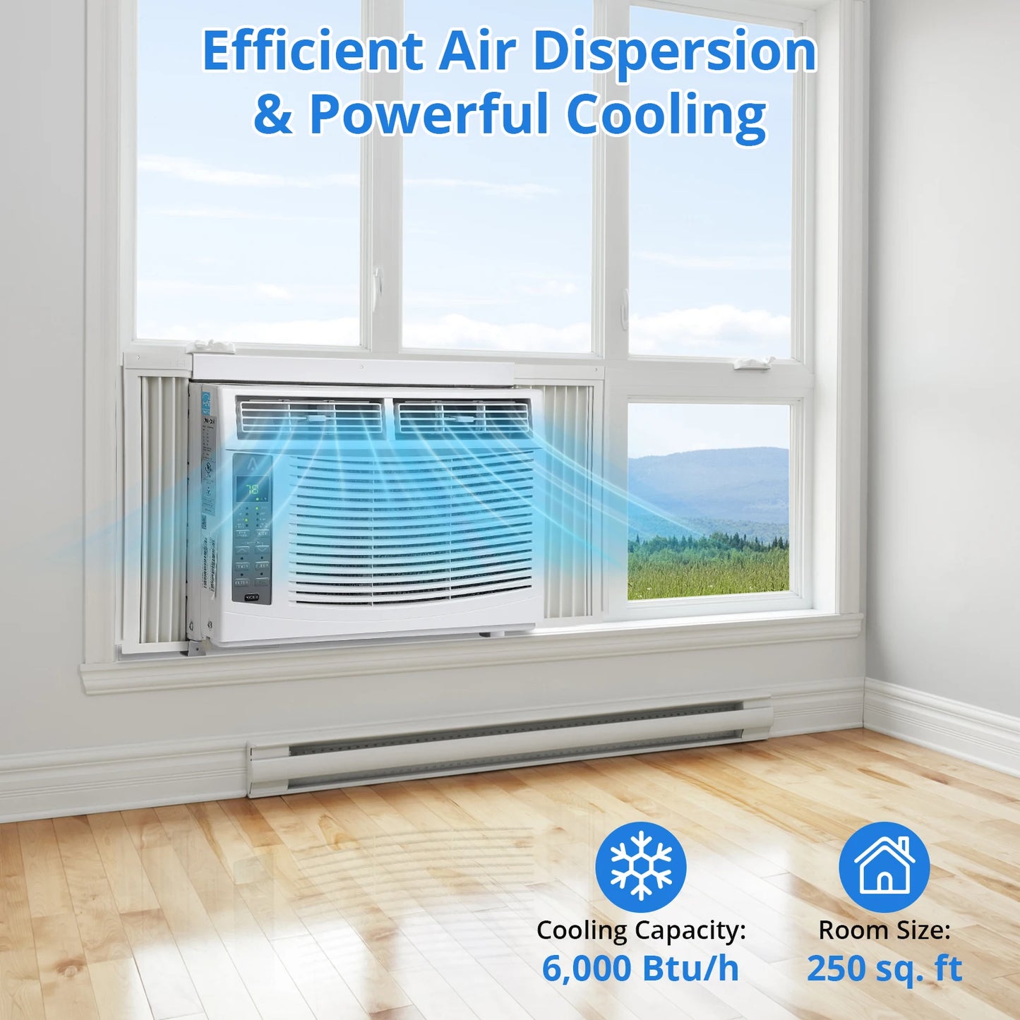 Acekool 6000 BTU Window Air Conditioner With Remote App Control