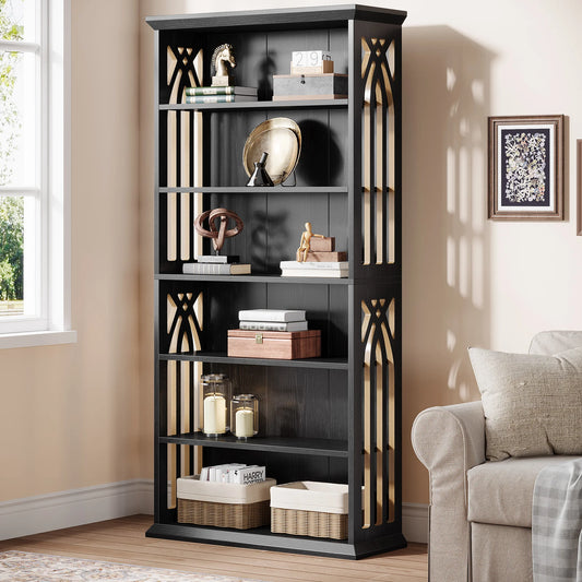 Tribesigns 6-Tier Bookshelf Freestanding Wood Bookcase