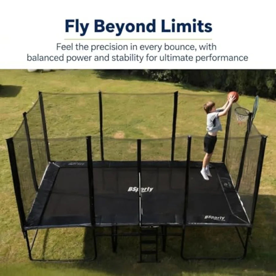 Outdoor Rectangle Trampoline For Gymnastics 2200Lbs Capacity