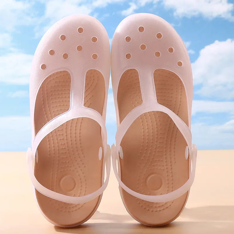 Women's Jelly Sandals Casual Flat EVA Insole For Women